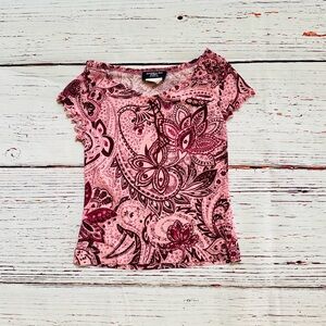 Girls cute pink short sleeve blouse! Size 6